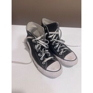 Converse Chuck Taylor All Star High Top Black Canvas Sneakers Mens Size  7